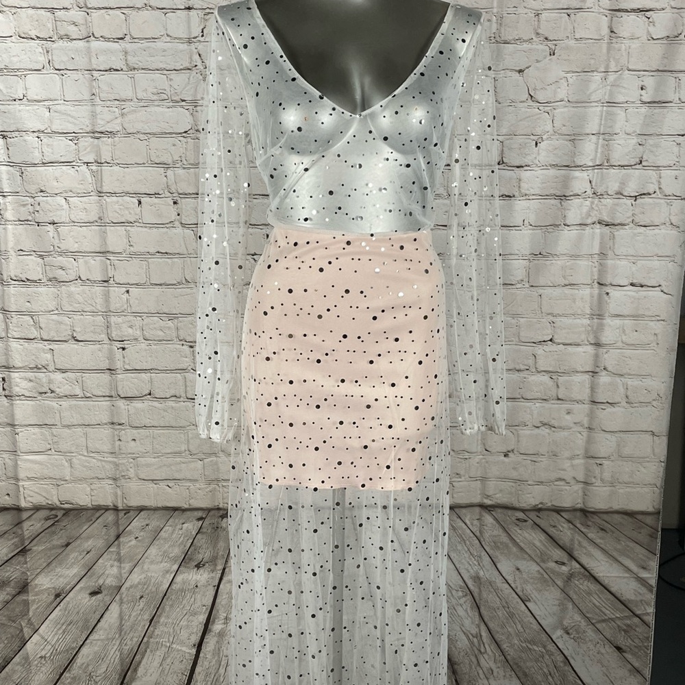 White sheer dress